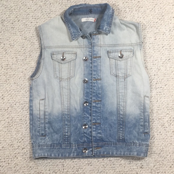 Men’s denim vest jacket - Picture 1 of 7